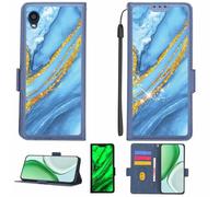 Aroepurt Custodia Comaptibile per Kyocera Digno Sx2 5g Case Custodia Cover Supporto Premium in PU[con Pellicola Protettiva HD con durezza 9H] [Blocco RFID][Paillettes Dorate + Brillanti] LPT-LDL