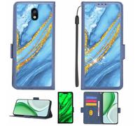 Aroepurt Custodia Comaptibile per LG Neon Plus Arena 2 Case Custodia Cover Supporto Premium in PU[con Pellicola Protettiva HD con durezza 9H] [Blocco RFID][Paillettes Dorate + Brillanti] LPT-LDL