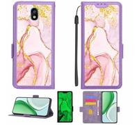 Aroepurt Custodia Comaptibile per LG Neon Plus Arena 2 Case Custodia Cover Supporto Premium in PU[con Pellicola Protettiva HD con durezza 9H] [Blocco RFID][Paillettes Dorate + Brillanti] LPT-FDL