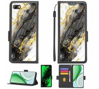 Aroepurt Custodia Comaptibile per Logicom Le Prime Case Custodia Cover Supporto Premium in PU[con Pellicola Protettiva HD con durezza 9H] [Blocco RFID][Paillettes Dorate + Brillanti] LPT-HDL