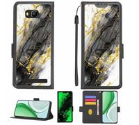 Aroepurt Custodia Comaptibile per Logicom Wave 2 Case Custodia Cover Supporto Premium in PU[con Pellicola Protettiva HD con durezza 9H] [Blocco RFID][Paillettes Dorate + Brillanti] LPT-HDL