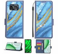 Aroepurt Custodia Comaptibile per Maxcom Ms601 Case Custodia Cover Supporto Premium in PU[con Pellicola Protettiva HD con durezza 9H] [Blocco RFID][Paillettes Dorate + Brillanti] LPT-LDL