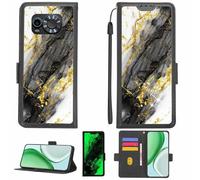 Aroepurt Custodia Comaptibile per Maxcom Ms601 Case Custodia Cover Supporto Premium in PU[con Pellicola Protettiva HD con durezza 9H] [Blocco RFID][Paillettes Dorate + Brillanti] LPT-HDL