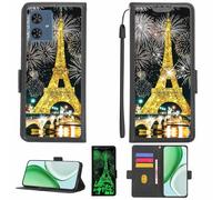 Aroepurt Custodia Comaptibile per Motorola Moto G54 5g Case Custodia Cover Supporto Premium in PU[con Pellicola Protettiva HD con durezza 9H] [Blocco RFID][Paillettes Dorate + Brillanti] LPT-TT