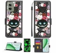 Aroepurt Custodia Comaptibile per Motorola Moto g55 5G Case Custodia Cover Supporto Premium in PU[con Pellicola Protettiva HD con durezza 9H] [Blocco RFID][Effetto Luminoso Scuro] LPT-LZM