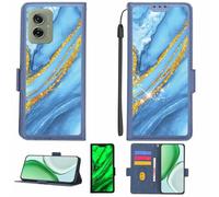 Aroepurt Custodia Comaptibile per Motorola Moto g55 5G Case Custodia Cover Supporto Premium in PU[con Pellicola Protettiva HD con durezza 9H] [Blocco RFID][Paillettes Dorate + Brillanti] LPT-LDL