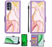 Aroepurt Custodia Comaptibile per Motorola Moto g62 5G Case Custodia Cover Supporto Premium in PU[con Pellicola Protettiva HD con durezza 9H] [Blocco RFID][Paillettes Dorate + Brillanti] LPT-FDL