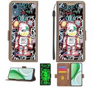 Aroepurt Custodia Comaptibile per Nokia C12 Case Custodia Cover Supporto Premium in PU[con Pellicola Protettiva HD con durezza 9H] [Blocco RFID][Effetto Luminoso Scuro] LPT-MXX