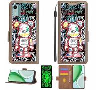 Aroepurt Custodia Comaptibile per Nokia C12 Plus Case Custodia Cover Supporto Premium in PU[con Pellicola Protettiva HD con durezza 9H] [Blocco RFID][Effetto Luminoso Scuro] LPT-MXX