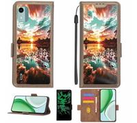 Aroepurt Custodia Comaptibile per Nokia C12 Plus Case Custodia Cover Supporto Premium in PU[con Pellicola Protettiva HD con durezza 9H] [Blocco RFID][Effetto Luminoso Scuro] LPT-FJ