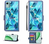 Aroepurt Custodia Comaptibile per Nokia C12 PRO Case Custodia Cover Supporto Premium in PU[con Pellicola Protettiva HD con durezza 9H] [Blocco RFID][Effetto di rifrazione] LPT-LS