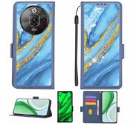 Aroepurt Custodia Comaptibile per Nubia Focus PRO 5G Case Custodia Cover Supporto Premium in PU[con Pellicola Protettiva HD con durezza 9H] [Blocco RFID][Paillettes Dorate + Brillanti] LPT-LDL