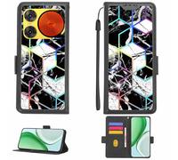 Aroepurt Custodia Comaptibile per Nubia Music 2 Case Custodia Cover Supporto Premium in PU[con Pellicola Protettiva HD con durezza 9H] [Blocco RFID][Effetto di rifrazione] LPT-HS