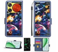 Aroepurt Custodia Comaptibile per Nubia Music 2 Case Custodia Cover Supporto Premium in PU[con Pellicola Protettiva HD con durezza 9H] [Blocco RFID][Effetto Luminoso Scuro] LPT-XQ