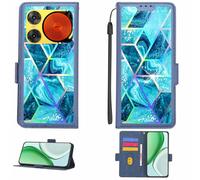 Aroepurt Custodia Comaptibile per Nubia Music 2 Case Custodia Cover Supporto Premium in PU[con Pellicola Protettiva HD con durezza 9H] [Blocco RFID][Effetto di rifrazione] LPT-LS