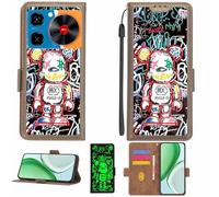 Aroepurt Custodia Comaptibile per Nubia Music Case Custodia Cover Supporto Premium in PU[con Pellicola Protettiva HD con durezza 9H] [Blocco RFID][Effetto Luminoso Scuro] LPT-MXX