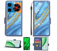 Aroepurt Custodia Comaptibile per Nubia Music Case Custodia Cover Supporto Premium in PU[con Pellicola Protettiva HD con durezza 9H] [Blocco RFID][Paillettes Dorate + Brillanti] LPT-LDL