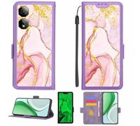 Aroepurt Custodia Comaptibile per Nubia Neo 2 5G Case Custodia Cover Supporto Premium in PU[con Pellicola Protettiva HD con durezza 9H] [Blocco RFID][Paillettes Dorate + Brillanti] LPT-FDL