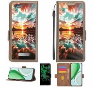 Aroepurt Custodia Comaptibile per Nuu A5x N5501lat Nuu Mobile A5x Case Custodia Cover Supporto Premium in PU[con Pellicola Protettiva HD con durezza 9H] [Blocco RFID][Effetto Luminoso Scuro] LPT-FJ