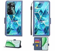 Aroepurt Custodia Comaptibile per Oppo Reno11 F 5G Case Custodia Cover Supporto Premium in PU[con Pellicola Protettiva HD con durezza 9H] [Blocco RFID][Effetto di rifrazione] LPT-LS