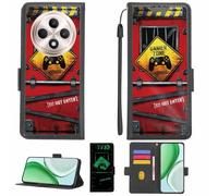 Aroepurt Custodia Comaptibile per Oppo Reno12 F FS 5G Case Custodia Cover Supporto Premium in PU[con Pellicola Protettiva HD con durezza 9H] [Blocco RFID][Effetto Luminoso Scuro] LPT-JGP