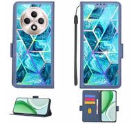 Aroepurt Custodia Comaptibile per Oppo Reno12 FS 5G Case Custodia Cover Supporto Premium in PU[con Pellicola Protettiva HD con durezza 9H] [Blocco RFID][Effetto di rifrazione] LPT-LS