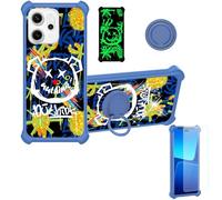 Aroepurt Custodia Comaptibile per Oppo Reno14 FS 5G Case Custodia [ con 9H HD Vetro Temperato] Cover Supporto PC + Silicone JSL-TYX