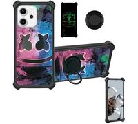 Aroepurt Custodia Comaptibile per Oppo Reno14 FS 5G Case Custodia [ con 9H HD Vetro Temperato] Cover Supporto PC + Silicone YGH-BQ
