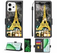 Aroepurt Custodia Comaptibile per Oppo Reno14 FS 5G Case Custodia Cover Supporto Premium in PU[con Pellicola Protettiva HD con durezza 9H] [Blocco RFID][Paillettes Dorate + Brillanti] LPT-TT