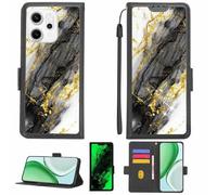Aroepurt Custodia Comaptibile per Oppo Reno14 FS 5G Case Custodia Cover Supporto Premium in PU[con Pellicola Protettiva HD con durezza 9H] [Blocco RFID][Paillettes Dorate + Brillanti] LPT-HDL