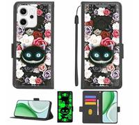 Aroepurt Custodia Comaptibile per Oppo Reno14 FS 5G Case Custodia Cover Supporto Premium in PU[con Pellicola Protettiva HD con durezza 9H] [Blocco RFID][Effetto Luminoso Scuro] LPT-LZM