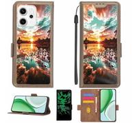 Aroepurt Custodia Comaptibile per Oppo Reno14 FS 5G Case Custodia Cover Supporto Premium in PU[con Pellicola Protettiva HD con durezza 9H] [Blocco RFID][Effetto Luminoso Scuro] LPT-FJ