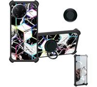 Aroepurt Custodia Comaptibile per Poco F7 PRO Case Custodia [ con 9H HD Vetro Temperato] Cover Supporto PC + Silicone IMDH-HS