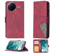 Aroepurt Custodia Comaptibile per Poco F7 PRO Case Custodia Cover Supporto Premium in PU [ con 9H HD Vetro Temperato] BF05 Red