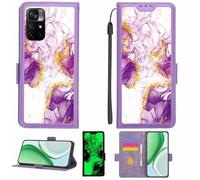 Aroepurt Custodia Comaptibile per Poco M4 5g Case Custodia Cover Supporto Premium in PU[con Pellicola Protettiva HD con durezza 9H] [Blocco RFID][Paillettes Dorate + Brillanti] LPT-ZDL