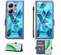 Aroepurt Custodia Comaptibile per Poco M6 PRO 4g Case Custodia Cover Supporto Premium in PU[con Pellicola Protettiva HD con durezza 9H] [Blocco RFID][Effetto di rifrazione] LPT-LS