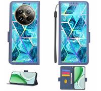 Aroepurt Custodia Comaptibile per Realme 12 PRO+Plus Case Custodia Cover Supporto Premium in PU[con Pellicola Protettiva HD con durezza 9H] [Blocco RFID][Effetto di rifrazione] LPT-LS