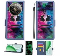 Aroepurt Custodia Comaptibile per Realme 12 PRO+Plus Case Custodia Cover Supporto Premium in PU[con Pellicola Protettiva HD con durezza 9H] [Blocco RFID][Effetto Luminoso Scuro] LPT-BQ