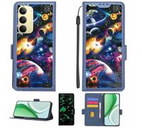 Aroepurt Custodia Comaptibile per realme 14x 5G Case Custodia Cover Supporto Premium in PU[con Pellicola Protettiva HD con durezza 9H] [Blocco RFID][Effetto Luminoso Scuro] LPT-XQ