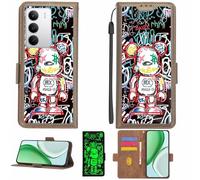 Aroepurt Custodia Comaptibile per Realme C75 5G Rmx3943 Case Custodia Cover Supporto Premium in PU[con Pellicola Protettiva HD con durezza 9H] [Blocco RFID][Effetto Luminoso Scuro] LPT-MXX