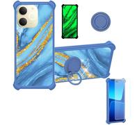 Aroepurt Custodia Comaptibile per Realme Note 70T Case Custodia [ con 9H HD Vetro Temperato] Cover Supporto PC + Silicone JSL-LDL