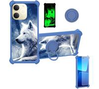 Aroepurt Custodia Comaptibile per Realme Note 70T Case Custodia [ con 9H HD Vetro Temperato] Cover Supporto PC + Silicone YGL-LAN