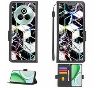 Aroepurt Custodia Comaptibile per Realme P3 PRO 5g Case Custodia Cover Supporto Premium in PU[con Pellicola Protettiva HD con durezza 9H] [Blocco RFID][Effetto di rifrazione] LPT-HS