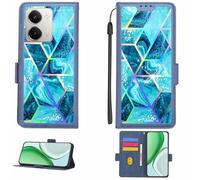 Aroepurt Custodia Comaptibile per Realme P3 UItra 5G Case Custodia Cover Supporto Premium in PU[con Pellicola Protettiva HD con durezza 9H] [Blocco RFID][Effetto di rifrazione] LPT-LS