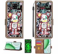 Aroepurt Custodia Comaptibile per Sharp AQUOS sense4 Plus Case Custodia Cover Supporto Premium in PU[con Pellicola Protettiva HD con durezza 9H] [Blocco RFID][Effetto Luminoso Scuro] LPT-MXX