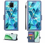 Aroepurt Custodia Comaptibile per Sharp AQUOS sense4 Plus Case Custodia Cover Supporto Premium in PU[con Pellicola Protettiva HD con durezza 9H] [Blocco RFID][Effetto di rifrazione] LPT-LS