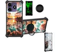 Aroepurt Custodia Comaptibile per Symphony Z72 Case Custodia [ con 9H HD Vetro Temperato] Cover Supporto PC + Silicone YGH-FJ