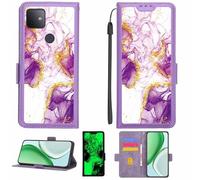 Aroepurt Custodia Comaptibile per T-Mobile REVVL 4+Plus Case Custodia Cover Supporto Premium in PU[con Pellicola Protettiva HD con durezza 9H] [Blocco RFID][Paillettes Dorate + Brillanti] LPT-ZDL