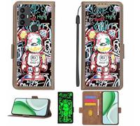 Aroepurt Custodia Comaptibile per TCL 30SE 30 SE Case Custodia Cover Supporto Premium in PU[con Pellicola Protettiva HD con durezza 9H] [Blocco RFID][Effetto Luminoso Scuro] LPT-MXX