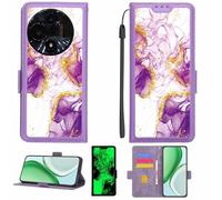 Aroepurt Custodia Comaptibile per TCL 60 Nxtpaper Case Custodia Cover Supporto Premium in PU[con Pellicola Protettiva HD con durezza 9H] [Blocco RFID][Paillettes Dorate + Brillanti] LPT-ZDL